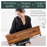 Premium Nature Shed Bathtub Tray for Freestanding Bath | Large & Thick 35" Acacia Wood Luxury Bath Tray for Tub | Anti-Tip, Non-Toxic, Adjustable Bathtub Trays for Tub with Bathroom Accessories Holder