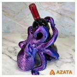 Azata Octopus Wine Holder - Unique Kraken Sculpture & Nautical Tabletop D cor, Coastal Kitchen Accessory & Underwater Theme Bar Stand - Premium Display for Wine, Liquor, Soda Bottles or Stanley Cup