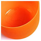 TERRITORY D Note Sacral Chakra Orange Colored Quartz Frosted Crystal Singing Bowl 8 inch