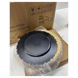 Charger Plates Bulk,100PCS Round Dinner Floral Plates, 13 Inch PP Charger Plate, Reusable Chargers Dishes for Upscale Wedding, Dining & Serving (50, Gold)