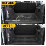 $150 Floor Mats Compatible with 2021 2022 2023 2024 2025 2026 Ford Bronco Trunk Mat Cargo Liner Kick Mat for Ford Bronco Accessories 4 Door(Trunk Mat+Floor Mats+Rear Backrest Mats)