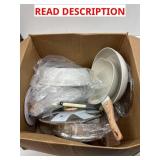 Carote pots and pan set. Some damaged.