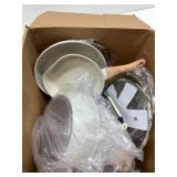 Carote pots and pan set. Some damaged.