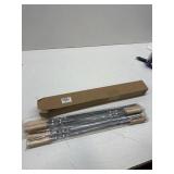23.5-Inch Long Twist Flat BBQ Skewers, HONSHEN 7/16 Inch Heavy Duty Stainless Steel Wide Blade with hardwood Handle barbecue skewers for Grilling Meat,Chicken,Beef-Set of 12 (23.5 Inch)