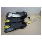 Cressi Adult Rondine Palau Fin Snorkel Set - Fin Size L/XL