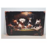 Novelty Metal Sign - Dogs Playing Poker