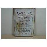 Vintage Style Metal Sign - Wines