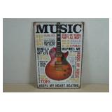 Novelty Metal Sign - Music