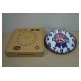 Pabst Blue Ribbon Beer Retro Style Bar Clock