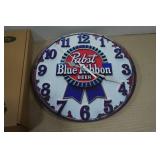 Pabst Blue Ribbon Beer Retro Style Bar Clock