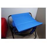 6-Can Mini Fridge and Portable Folding Camp Chair