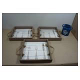 *3* Decorative Serving Trays and Vase