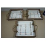 *3* Decorative Serving Trays and Vase