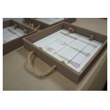 *3* Decorative Serving Trays and Vase