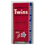 1965 Minnestoa Twins Vintage Baseball Media Guide