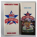 1985 (Puckett Rookie Year) Minnesota Twins and MLB All-Star Game Media Gudes - Beautiful Condition!