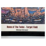 "Home of The Twins - Target Field" Michael Birawer Baseball Framed Print