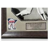 Rod Carew Autographed Custom Framed and Matted Minnesota Twins Baseball Piece