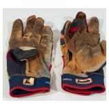 Miguel San Game Used Batting Glove - w/ Photos Wearing Similar Or Same Gloves Breaking Bat - Minnesota Twins Baseball