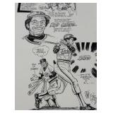 Rod Carew Minnesota Twins Baseball Comic Print Poster