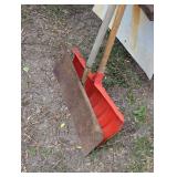 Pair of Metal Push Snow Shovels
