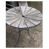 Vintage Bistro Set - 2 Chairs & 1 Table - Wood & Iron