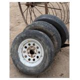Set of 3 Wheels with rims