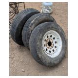 Set of 3 Wheels with rims