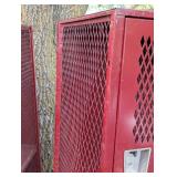 Large Red Lockers - 75" x 60" 22" - Mesh Units - 8 Lockers