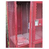Large Red Lockers - 75" x 60" 22" - Mesh Units - 8 Lockers