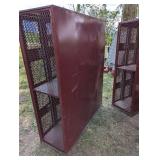 Large Red Lockers - 75" x 60" 22" - Mesh Units - 8 Lockers