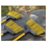 Nice Lot of 3 Quickie Jobsite Brooms - Yellow
