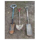 Set of 3 Handled Specialty Shovels