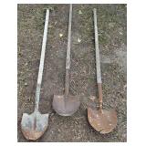 Set of 3 Spade Shovels