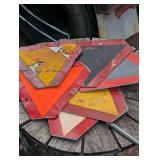 Pile of Farm Implement Caution Signs