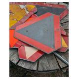 Pile of Farm Implement Caution Signs