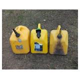3 Yellow Diesel/Gas Cans