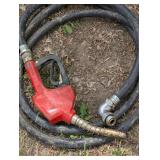 Red Gas Hose with Handle and Trigger