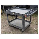 RUBBERMAID COMMERCIAL PRODUCTS Utility Cart: 500 lb, 2 Shelves