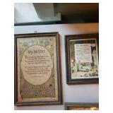 Vintage Framed Mother Poetry Prints (Lot of 7)