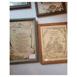 Vintage Framed Mother Poetry Prints (Lot of 7)