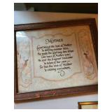 Framed Mother Themed Poem Prints (Lot of 5)
