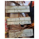 Halloween Witch Decor Mixed Lot With Garden Broom