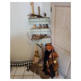 Halloween Witch Decor Mixed Lot With Garden Broom