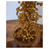Mixed Lot: Floral Topiary & Marcel Schurman Amber Beaded Trees (Lot of 3)