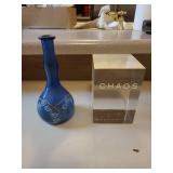 Donna Karan Chaos Fragrance & Blue Decorative Vase Mixed Lot