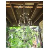 Ornate Iron Crystal Chandelier