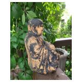 Laughing Buddha Statue Black and Gold Finish