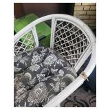 White Wicker Glass Top Patio Dining Set (5-Piece)