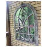 Arched Wall Mirror With Scroll Accent
